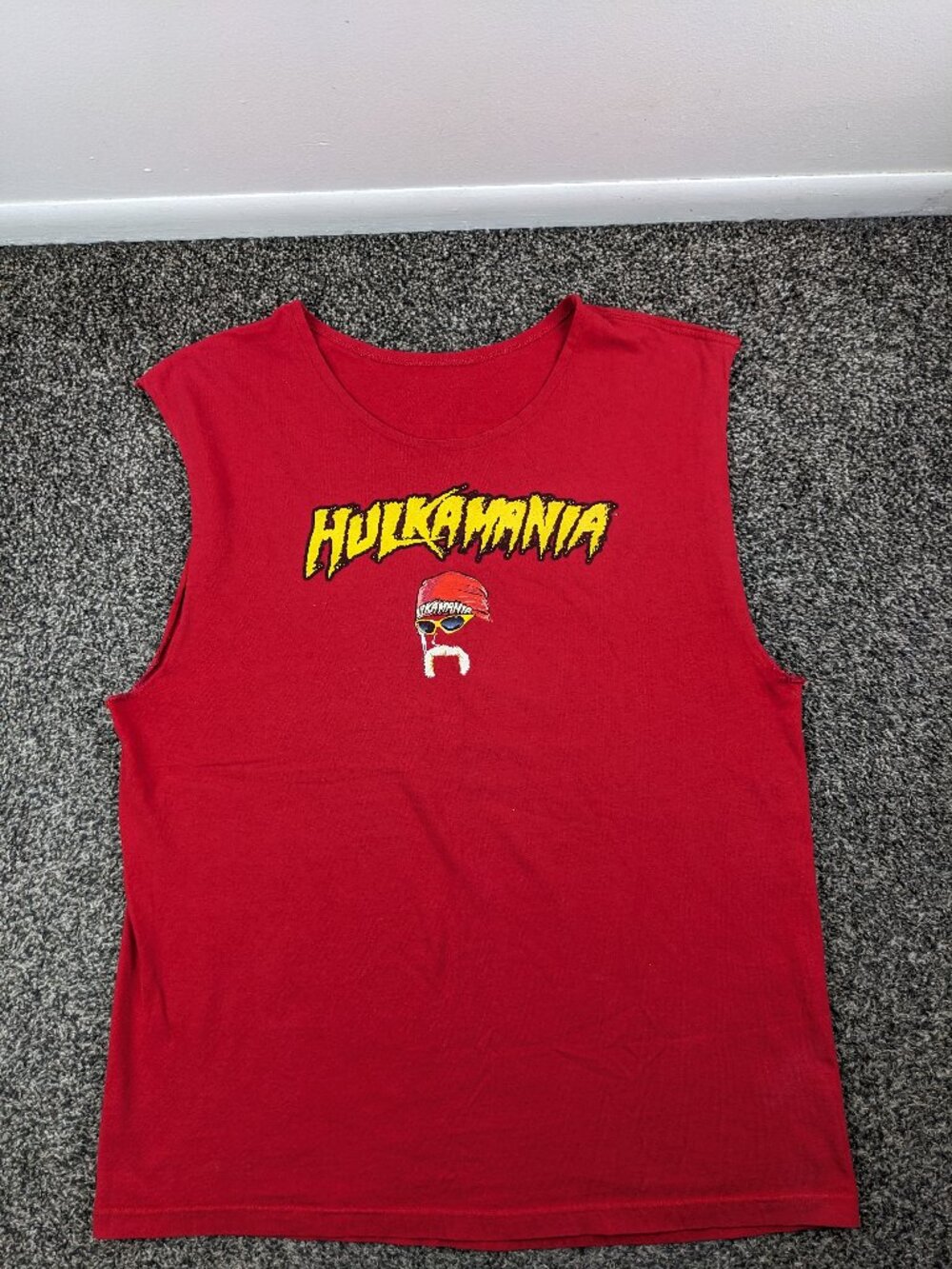 Vintage Y2K Hulk Hogan Hulkamania Tank Top Sleeveless Shirt Mens XL 2XL WWE WWF